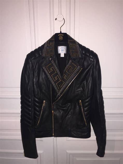 versace leather jacket hm|h&m versace catwalk.